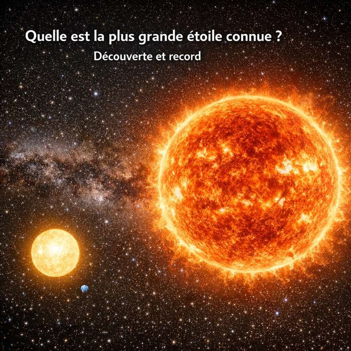 Quelle est la plus grande étoile connue ? Découvrez le record