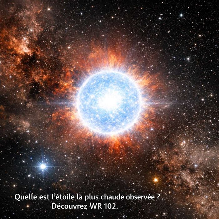Quelle est l'étoile la plus chaude observée ? | WR 102